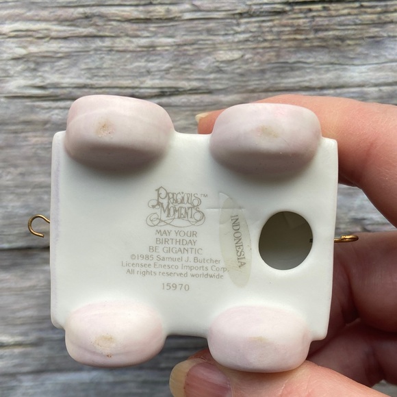 Vintage Precious Moments Birthday Train 4th Birthday Elephant with Box - Picture 8 of 15